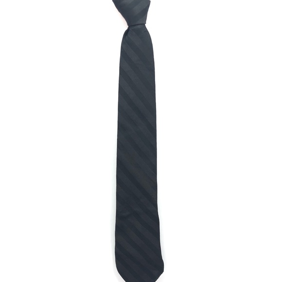 💥SALE💥Calvin Klein - Black Pin Stripe Silk Tie - Picture 2 of 2